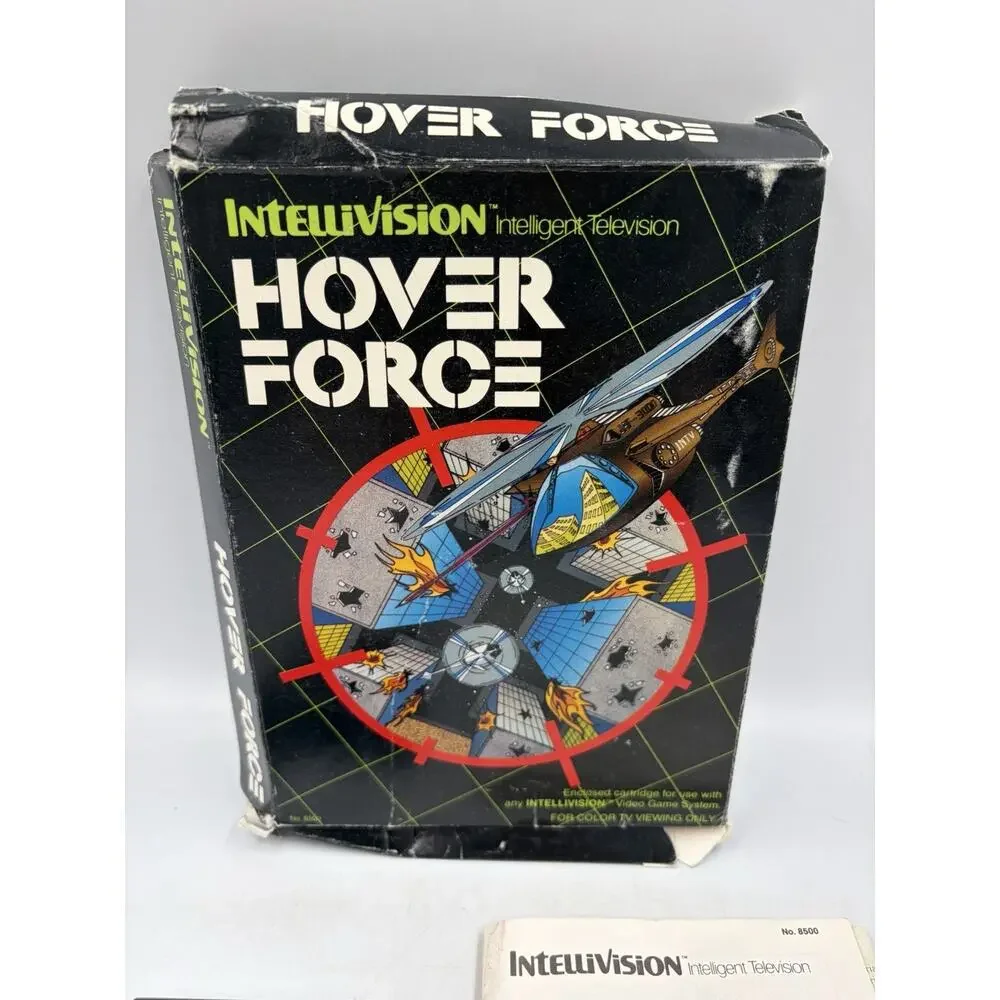 Vintage 1986 Intellivision INTV Hover Force Game Cartridge Box And Manual !!